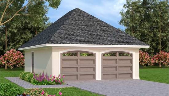 image of garage house plan 2841